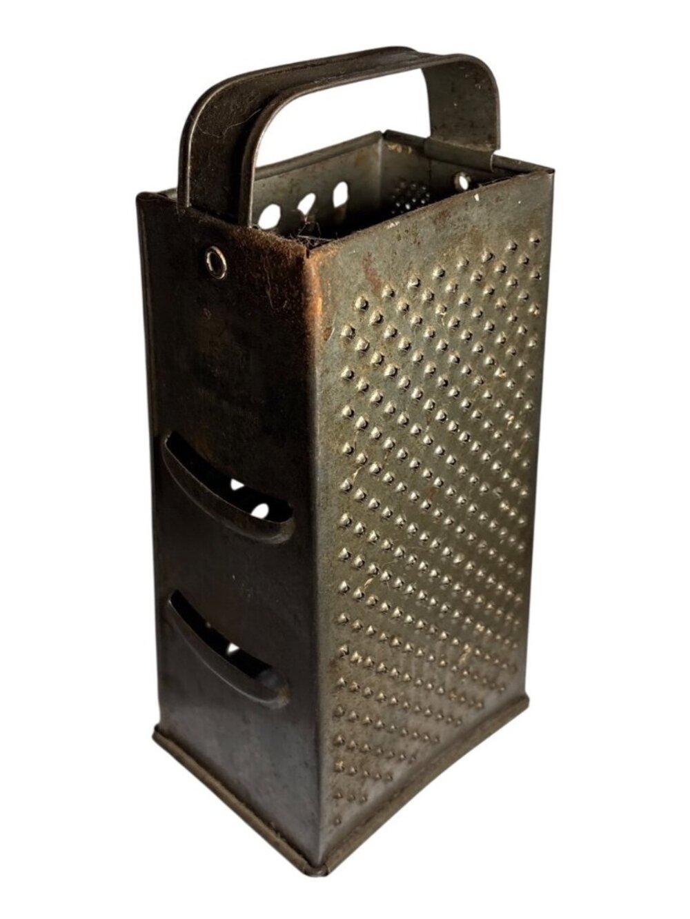 Vintage Metal Box Grater With Handle Rusty Decor Item Farmhouse Retro